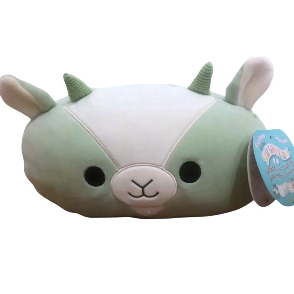 NWT Squishmallows Palmer Stackable 12" Green Goat Kellytoy RARE & Hard To Find